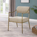 Bastille - Upholstered Dining Arm Chair (Set of 2) - Brass Frame - Simple Home Plus