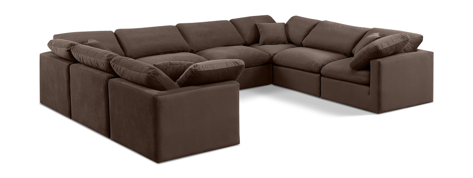 Indulge - Velvet 8 Piece Modular Sectional - Simple Home Plus