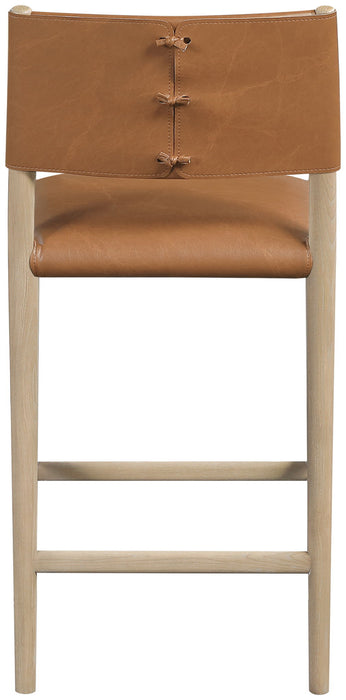 Andie - Vegan Leather Upholstered Counter Stool - Natural Base - Simple Home Plus