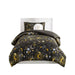 Celia - Starry Sky Metallic Comforter Set With Throw Pillow - Charcoal / Gold - Simple Home Plus