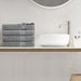 Premium Turkish Cotton 4-Piece 500GSM Plush Towel Set - Charcoal - Simple Home Plus