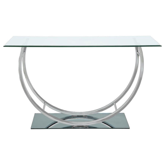 Danville - Rectangular U-Shaped Glass Top Table - Simple Home Plus