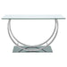 Danville - Rectangular U-Shaped Glass Top Table - Simple Home Plus