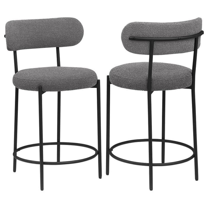 Viola - Boucle Upholstered Bar Stool (Set of 2) - Simple Home Plus