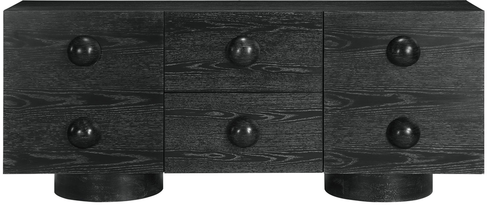 Bubble - Rubberwood with Oak Veneer Sideboard / Buffet - Simple Home Plus