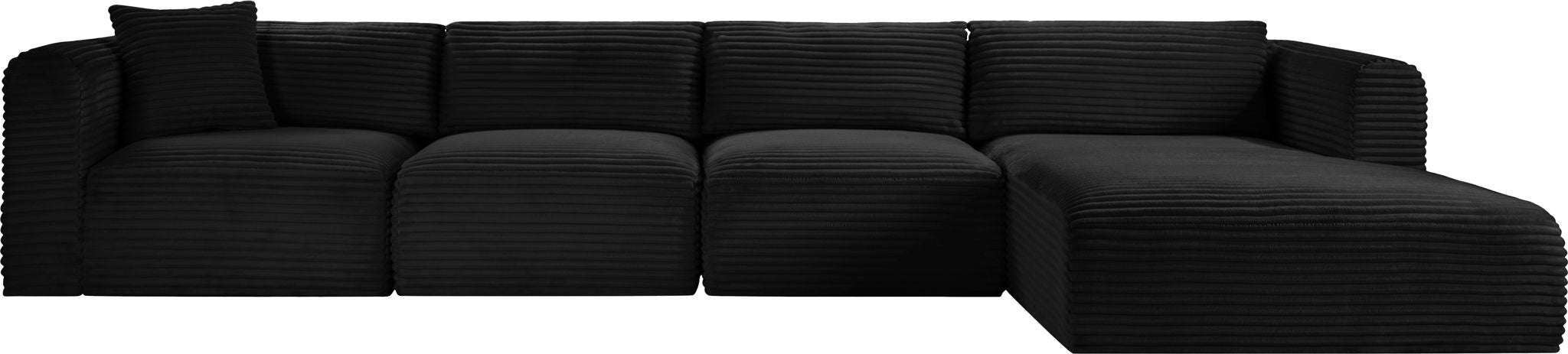 Shaggy - 4 Piece Modular Sectional - Simple Home Plus
