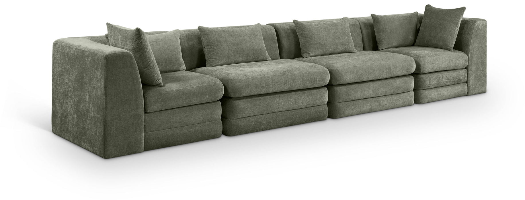 Stellar - 4 Piece Upholstered Modular Sectional - Simple Home Plus