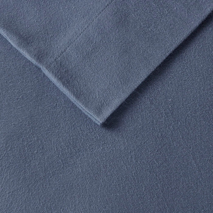 Cozy Flannel - Twin Sheet Set - Blue Solid