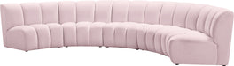Infinity - 5 Piece Velvet Modular Sectional - Simple Home Plus