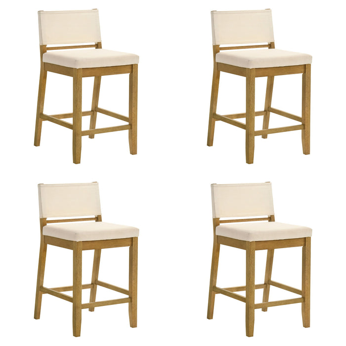 Yaneli - Contemporary Natural Wood Counter Height Kitchen Bar Stool - Simple Home Plus