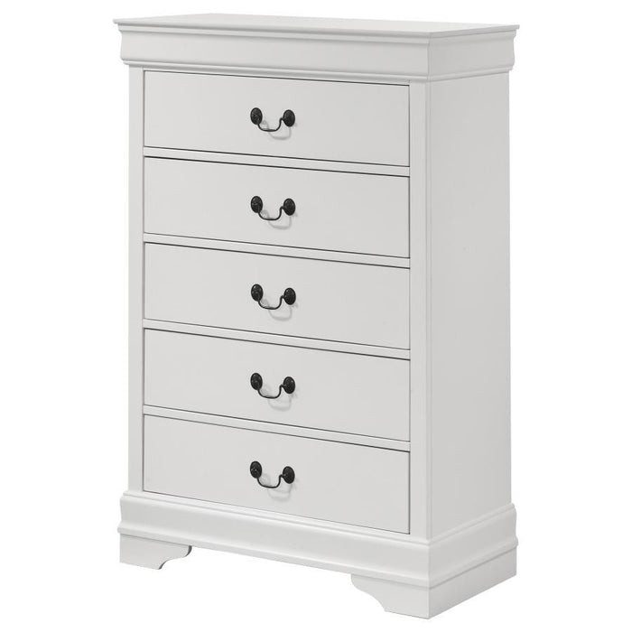 Louis Philippe - Five-drawer Chest - Simple Home Plus
