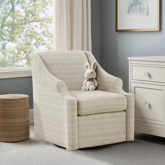 Justin - Swivel Glider Chair - Tan - Simple Home Plus