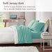 Cotton Blend Jersey Knit - Queen All Season Sheet Set - Aqua - Simple Home Plus