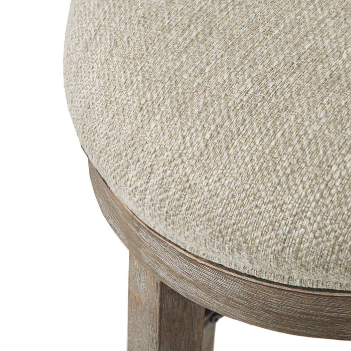 Oaktown - Swivel Counter Stool - Cream / Reclaimed Gray - Simple Home Plus