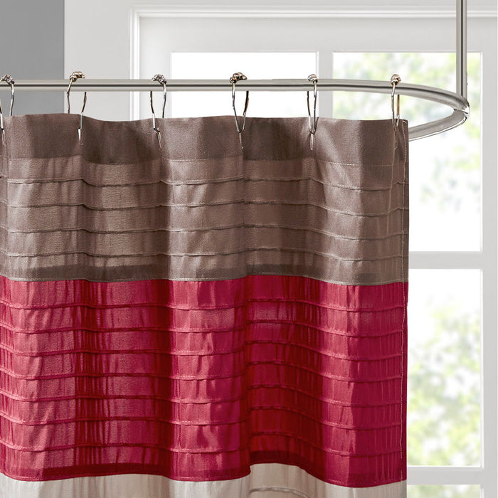 Amherst - Shower Curtain - Red - Simple Home Plus
