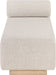 Zephyr - Linen Textured Fabric Upholstered Chaise - Painted Natural Base - Simple Home Plus