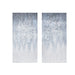 Winter Glaze - Heavy Textured Canvas With Glitter Embellishment (Set of 2) - Blue / White - Simple Home Plus