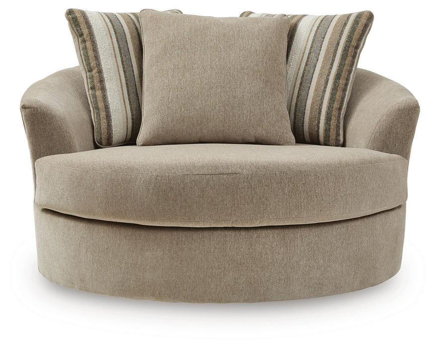 Linenhause - Oversized Swivel Accent Chair - Dune - Simple Home Plus