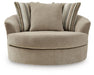 Linenhause - Oversized Swivel Accent Chair - Dune - Simple Home Plus