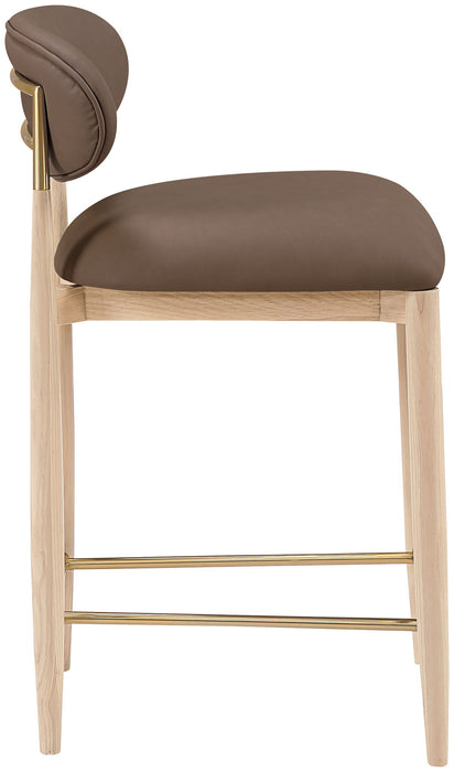 Riccio - Stool - Natural And Gold Frame - Simple Home Plus