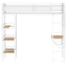 Campus - 3-Shelf Metal Twin Workstation Loft Bed - Simple Home Plus