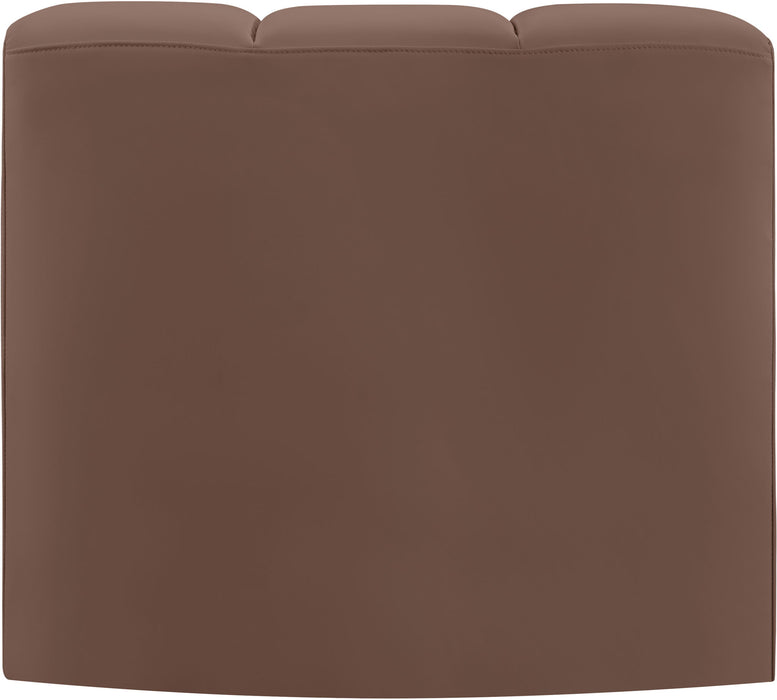 Arc - Faux Leather Curved Corner Chair - Simple Home Plus
