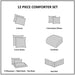 Lavine - King 12 Piece Complete Bed Set - Blue - Simple Home Plus