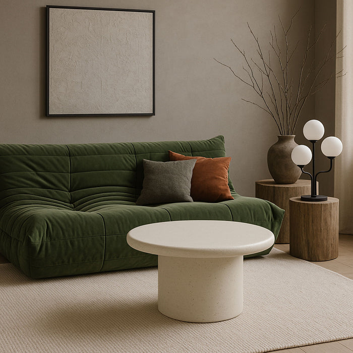 Emara - Concrete And Fiberglass Indoor / Outdoor Coffee Table - Simple Home Plus