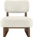 Vetra - Vegan Leather Upholstered Accent Chair With Brown Base - Simple Home Plus