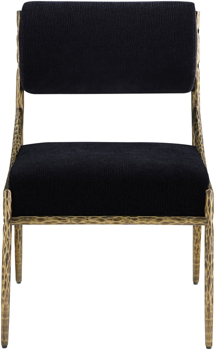 Bastille - Upholstered Dining Side Chair (Set of 2) - Brass Frame - Simple Home Plus