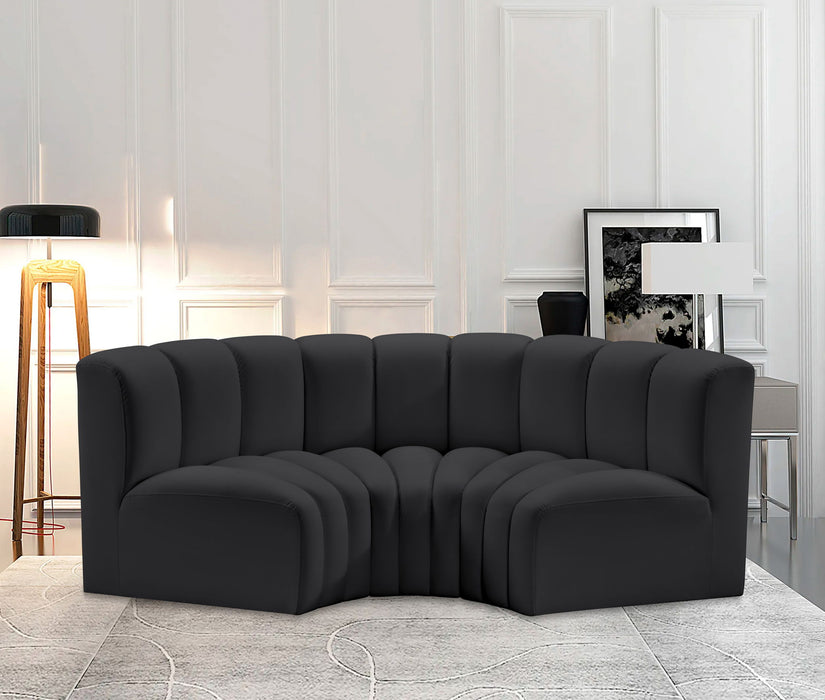 Arc - Faux Leather 3 Piece Modular U-Shaped Sofa - Simple Home Plus