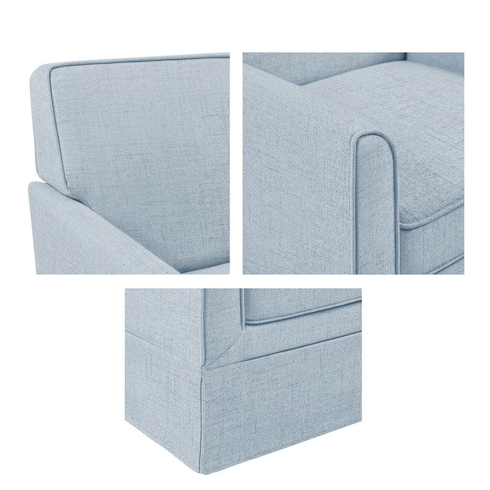Paula - Slipcover Accent Armchair - Light Blue - Simple Home Plus