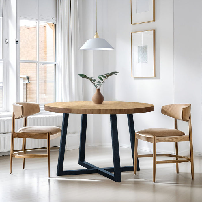 Reagan - Round Dining Table - Wheat / Slate - Simple Home Plus