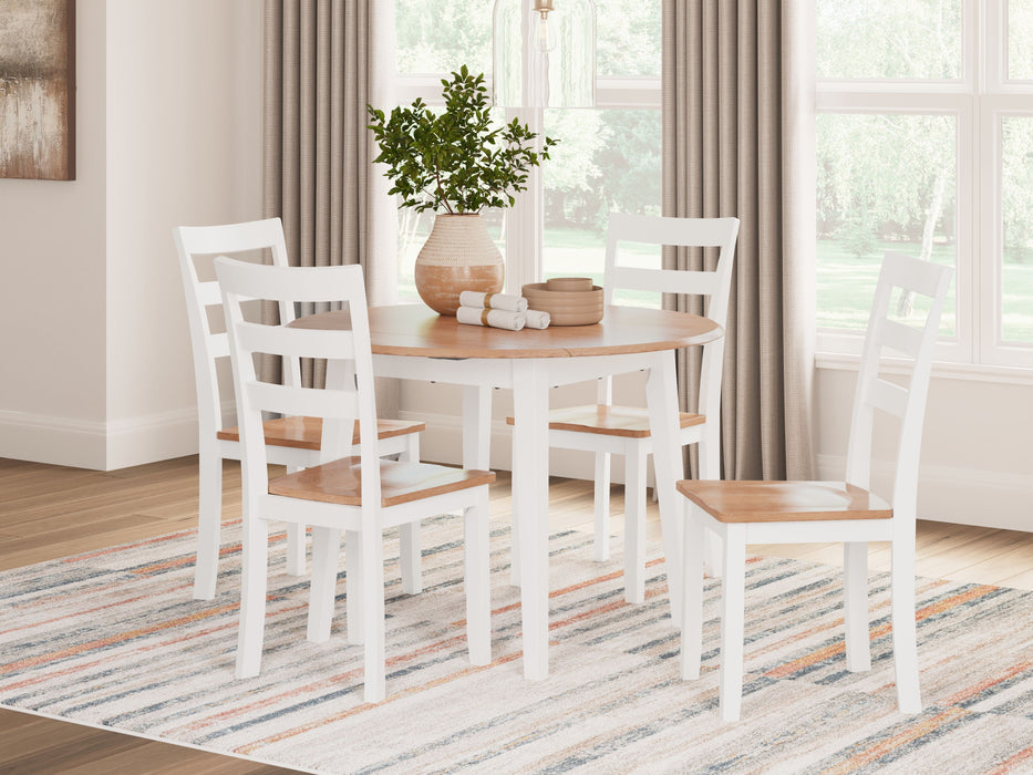 Gesthaven - Round Dining Room Drop Leaf Table Set - Simple Home Plus