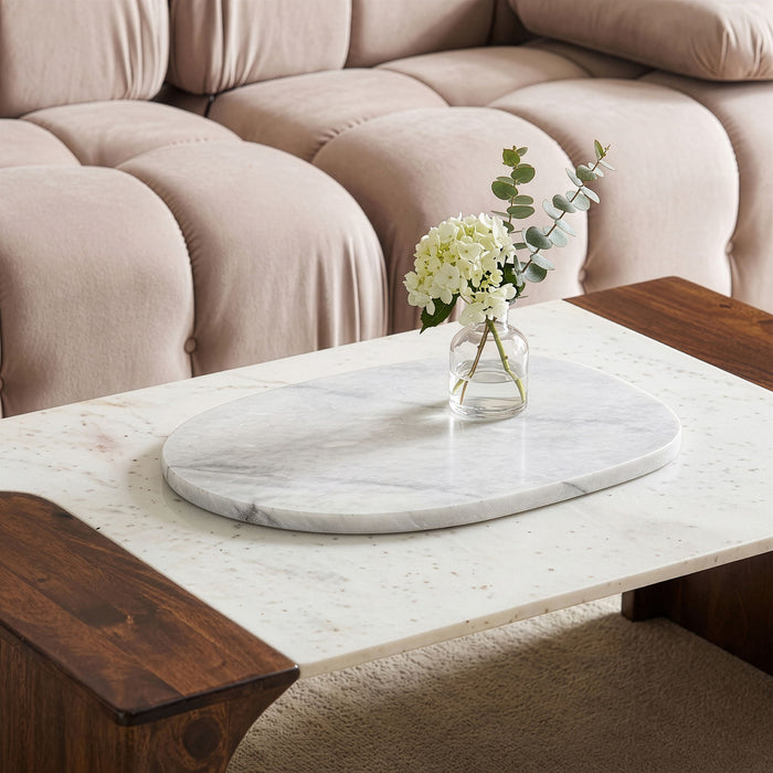Livia - Genuine Marble Decorative Tray - Simple Home Plus