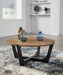 Hanneforth - Brown - Round Cocktail Table - Simple Home Plus
