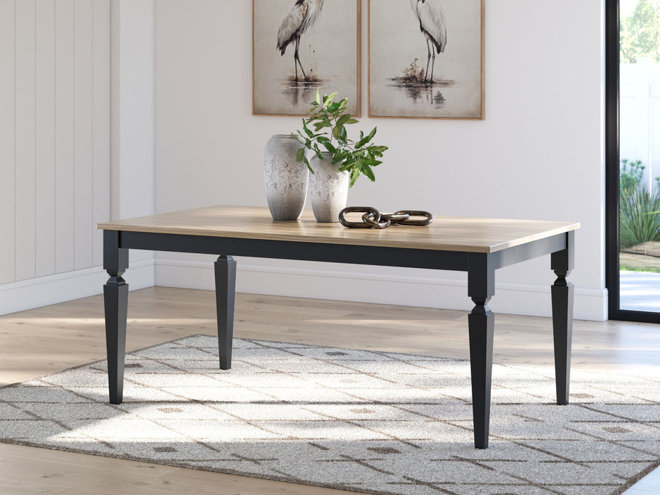 Brenkerton - Grayish Brown / Black - Rectangular Dining Room Table - Simple Home Plus