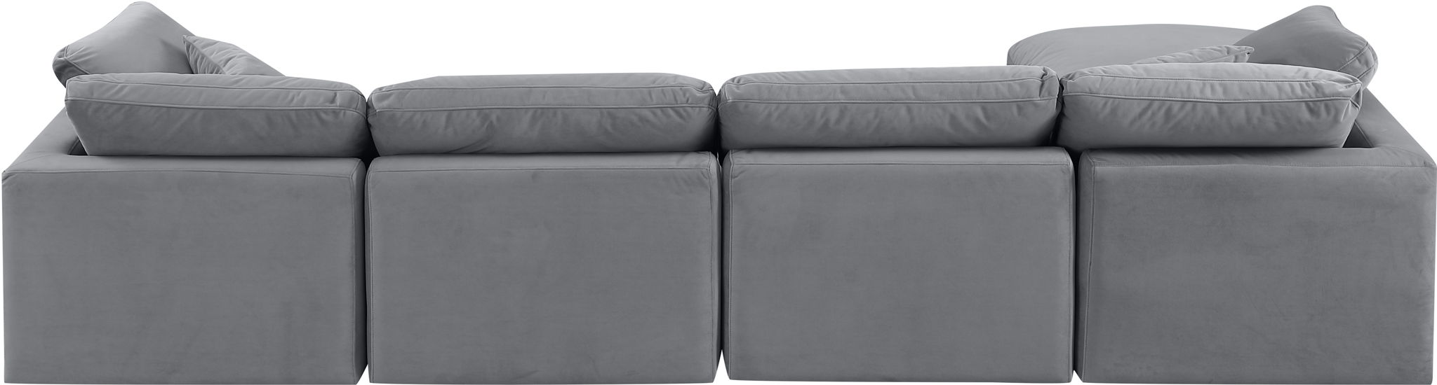 Indulge - Velvet 5 Piece Modular Sectional With Chaise - Simple Home Plus