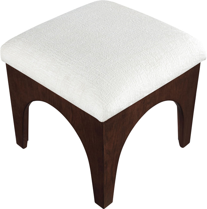 Lawson - Chenille Fabric Upholstered Ottoman - Walnut Base - Simple Home Plus