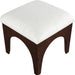 Lawson - Chenille Fabric Upholstered Ottoman - Walnut Base - Simple Home Plus