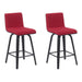 Vienna - Modern Counter Height Swivel Bar Stool - Black Brushed Wood Frame - Simple Home Plus