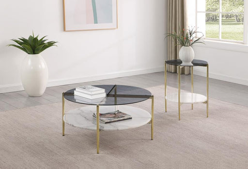 Jonelle - Round Coffee Table Set - Simple Home Plus