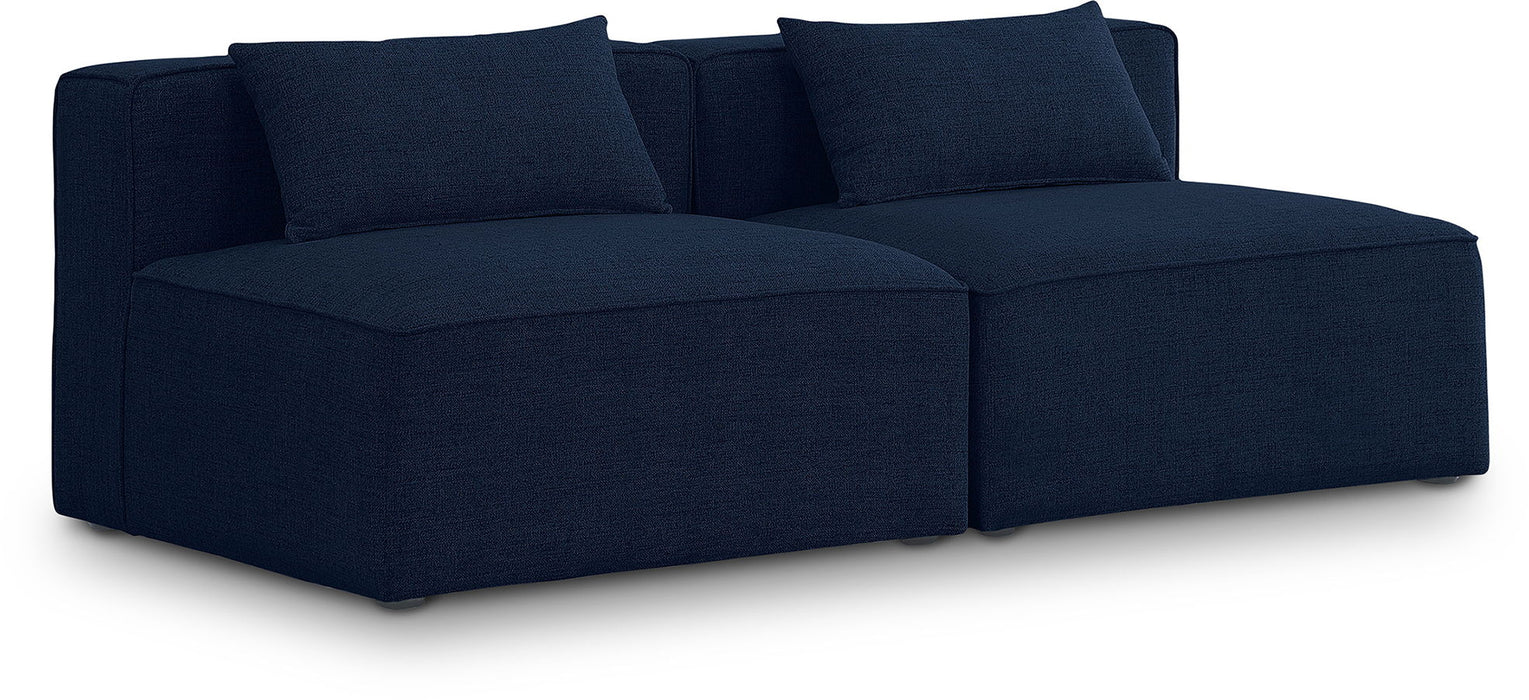 Cube - Linen Modular 2 Seat Armless Sofa - Simple Home Plus
