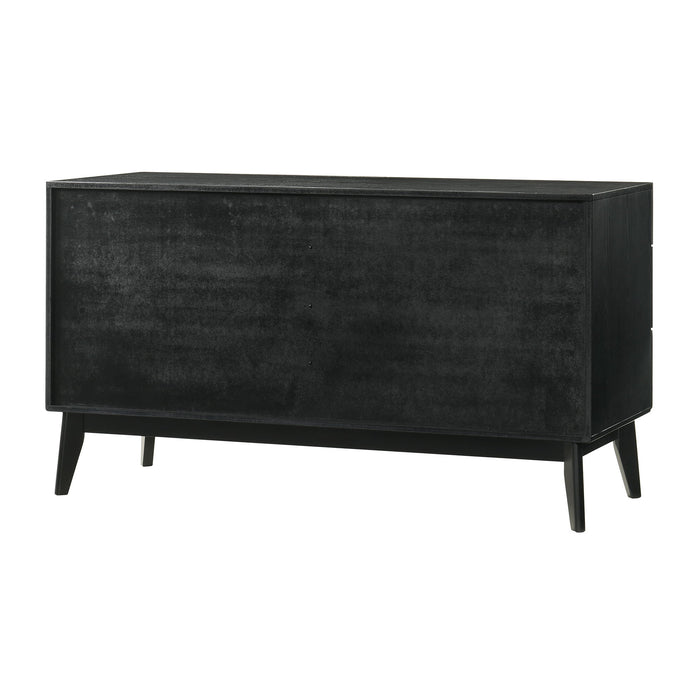 Petra - 6 Drawer Wood Dresser - Black - Simple Home Plus
