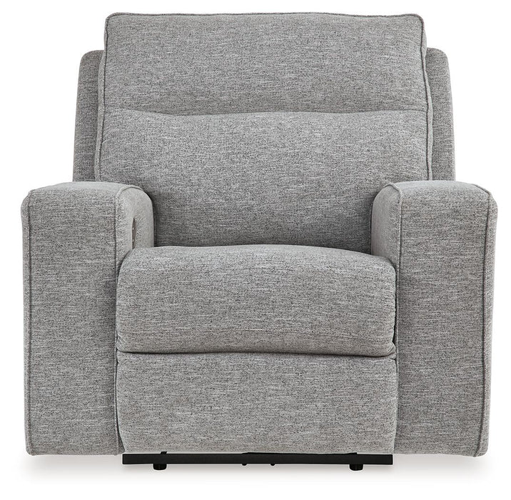 Biscoe - Pewter - Power Recliner /Adj Headrest - Simple Home Plus
