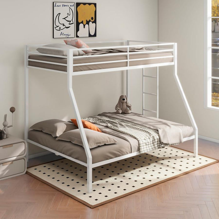 Alevera - Metal Bunk Bed With Ladder - Simple Home Plus