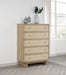 Kailani - 5-Drawer Bedroom Chest Of Drawers - Beige Oak - Simple Home Plus