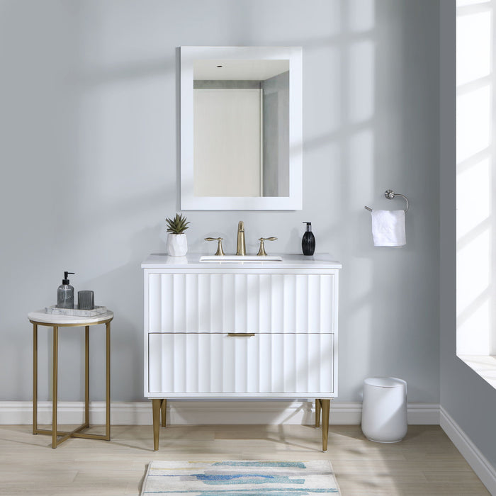 Modernist - Bathroom Vanity With Gold Legs - Simple Home Plus