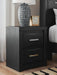 Stabotta - Two Drawer Night Stand - Black - Simple Home Plus