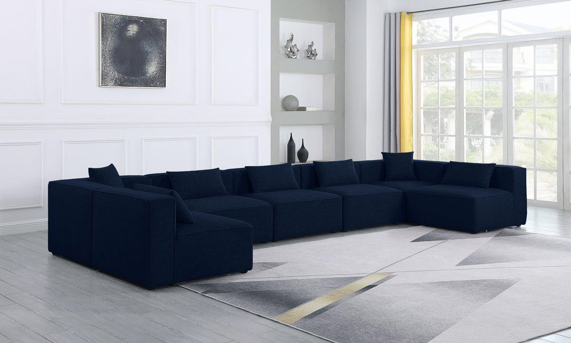 Cube - Linen 7 Piece Modular U-Shaped Sectional - Simple Home Plus